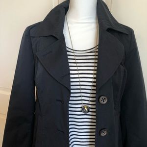 NIC + ZOE Lightweight Navy Blue Medium Trench Coat
